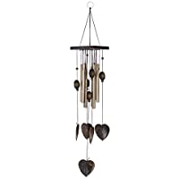 Ndier Cœur Décor Wind Chimes Métal 8 Tubes à Suspendre Ornement Jardin Maison